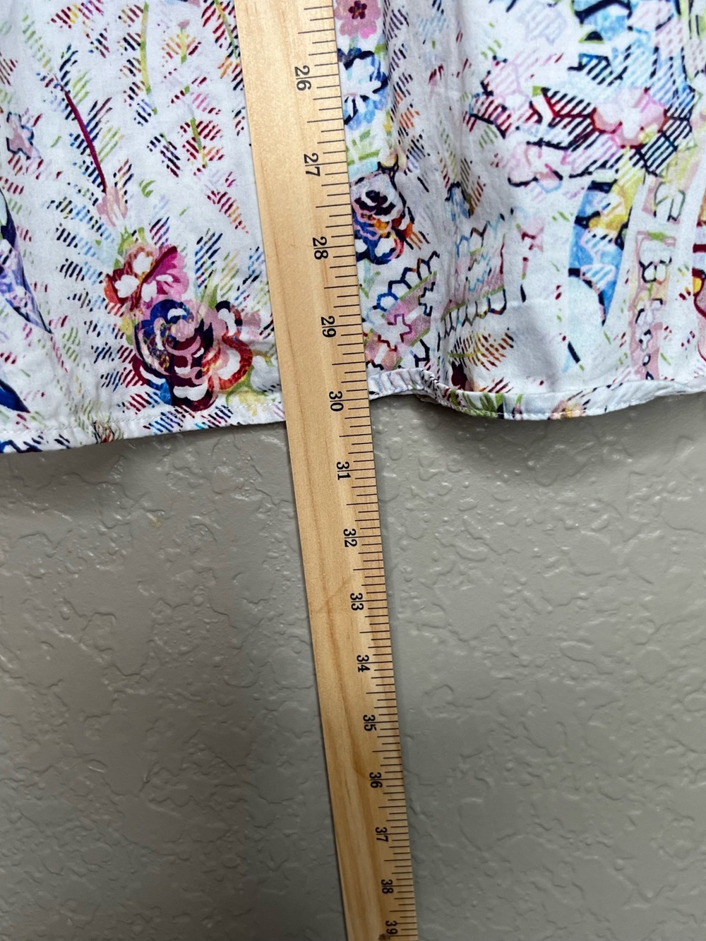 Robert Graham White with floral abstract print cotton Sz 2XL Summer, vacation - Picture 7 of 9